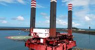 445 T SWL Crane Capacity | Non-Propelled Self Elevating Jack-Up Barge