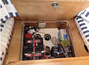 Locker with Batteries and Engine Spares
