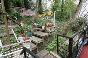 steps leading to path, showing optional extra shed