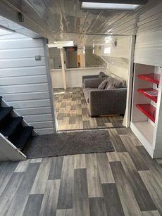 Thames barge house boat conversion fully insulated