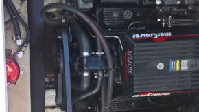 with automatic fire extinguisher in view, (red)