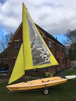 Laser Pico Race sailing dinghy with trolley and cover