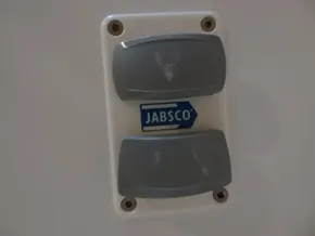 Jabsco control panel on Lagoon 42 catamaran, 2020 model.