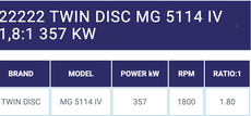 TWIN DICS 5114 IV 1.88:1 NEW MARINE GEARBOX