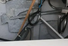 Boat storage area with anchor, ropes, and equipment on a 2018 Beneteau Oceanis 51.1.