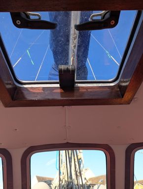 New main cabin hatch and newly refurbished windows