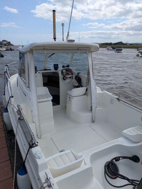 Cockpit with the covers open