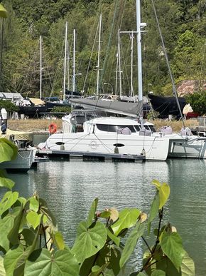 Fountaine Pajot catamaran for sale in Rebak Marina Langkawi 