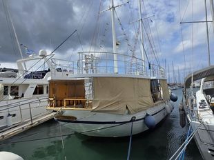 Traditional Greek Wooden Sailing Boat