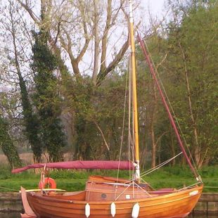 18 Foot Gaff Rigged Wooden Boat