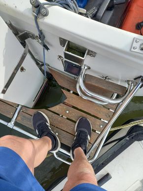 sailboat swim platform steps