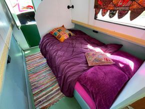 Narrowboat 65ft Cruiser Stern Hull has been extended !! - Forward Cabin