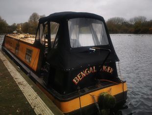 Bengal Tiger 46' narrow boat offered with mooring at Roydon marina