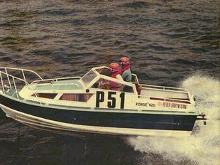 Classic welded Aluminium ex racing powerboat  motorboat