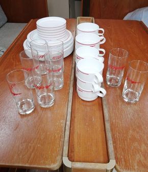 Etap glasses cups and plates