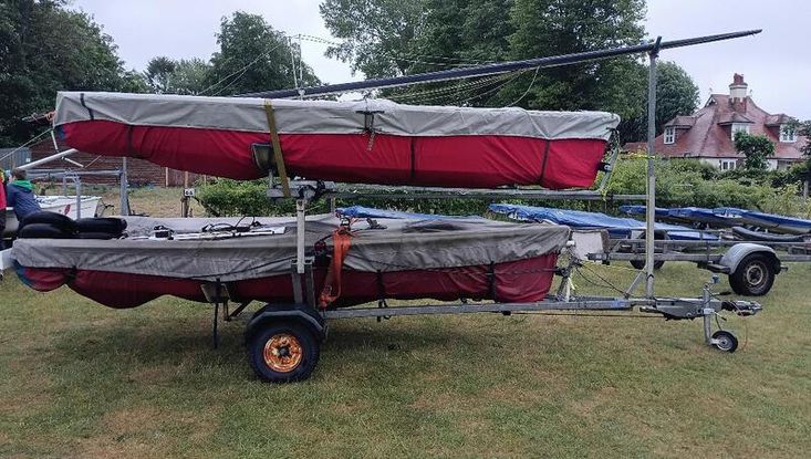 Double stack Trident dinghy trailer