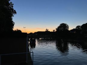Our peaceful stretch of river at sunset