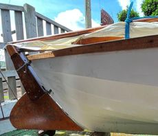 15ft GRP Double ender Skerry, Gaff, sail, row motor. 
