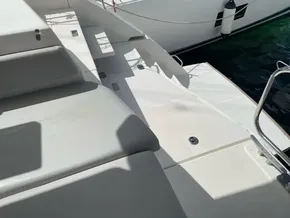 Leopard 50 yacht deck with seating, steps, and water view, 2020 model.