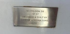 Identity Plate at Helm