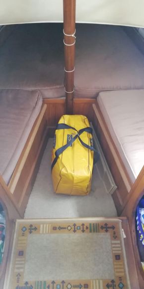 Life Raft stored in aft cabin
