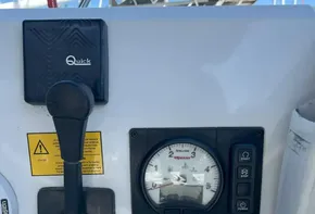 Control panel of a 2020 Beneteau Oceanis 46.1 sailboat with gauges and switches.