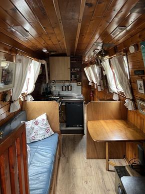 View of lounge area and galley