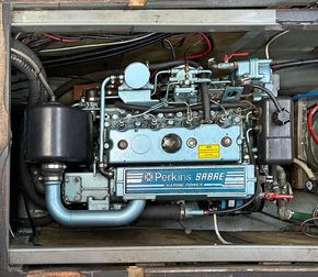 Engine below saloon floor