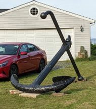 Huge Folding Stock Anchor Circa 1830