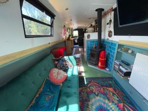 Narrowboat 65ft Cruiser Stern Hull has been extended !! - Looking Aft