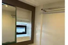 Modern bathroom interior of 2022 Leopard 42 yacht with sink and mirror.