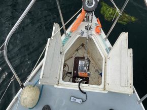 Anchor locker with electric windlass