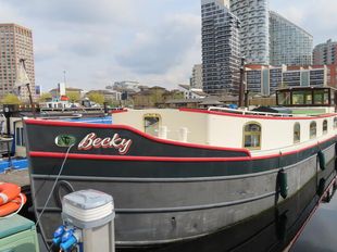 65' Luxemotor Style Barge with C London Marina Residential Mooring