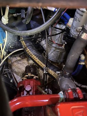 Rear of engine