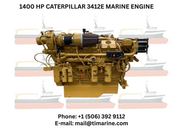 1400 HP Caterpillar 3412E Marine Engine