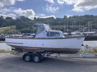 Parkstone Bay 21 on a trailer