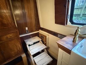 Hand-made steps to rear deck