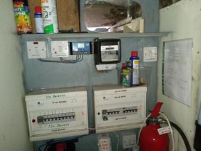 230 volt and 12 volt switchboards