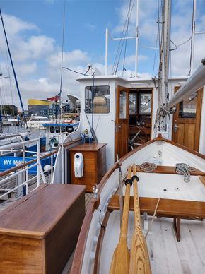 Aft deck wood work