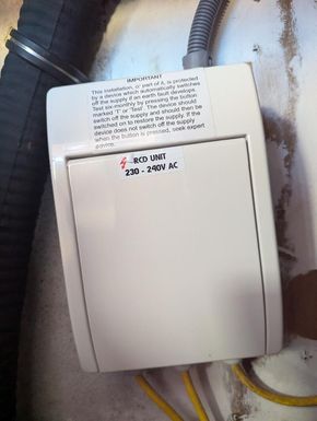 240 RCD safety trip switch unit