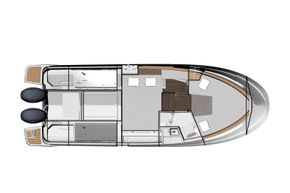 Jeanneau Merry Fisher 895 Sport - Offshore - layout diagram of cabins