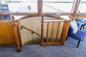 Stairway to lower aft staterooms