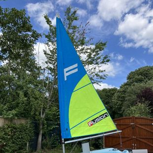 Fusion sailing dinghy 2018 model year with trolley and cover