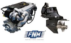 NEW FNM 42HPEP-330 330hp Marine Diesel Engine & Mercruiser Bravo 3 Sterndrive Package