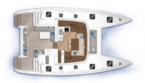 Manufacturer Provided Image: Lagoon 40 Upper Deck Layout Plan