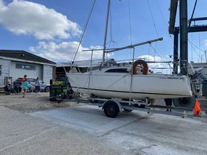 Launching on trolley and trailer.