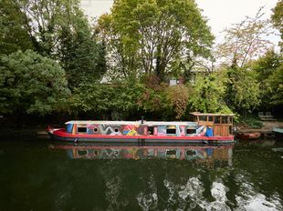 Widebeam Canal Boat in Central London