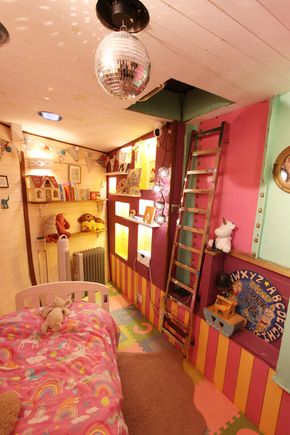 nursery room with fire-escape ladder