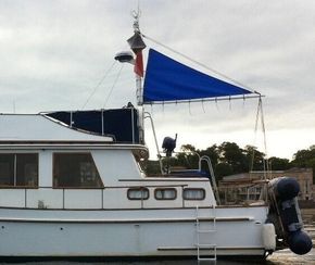 Riding sail for steadying at anchor