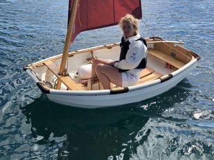 Charming 7' wooden pram dinghy